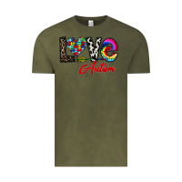 Vintage Olive love autism Vintage Tee - CowhideDigitalArt