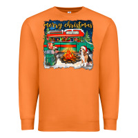 Carrot Merry Christmas with camper van Premium Sweatshirt - NancyCooperArtShop