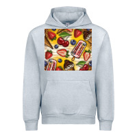 Heather Grey summer ice cream with fruits Urban Hoodie - TumblerDesignByShophia