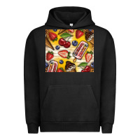 Pigment Black summer ice cream with fruits Urban Hoodie - TumblerDesignByShophia