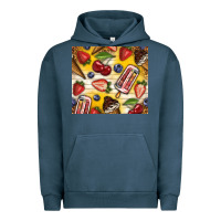 Pigment Midnight Navy summer ice cream with fruits Urban Hoodie - TumblerDesignByShophia