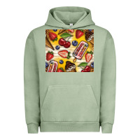Pigment Oil Green summer ice cream with fruits Urban Hoodie - TumblerDesignByShophia