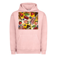 Pigment Salmon summer ice cream with fruits Urban Hoodie - TumblerDesignByShophia