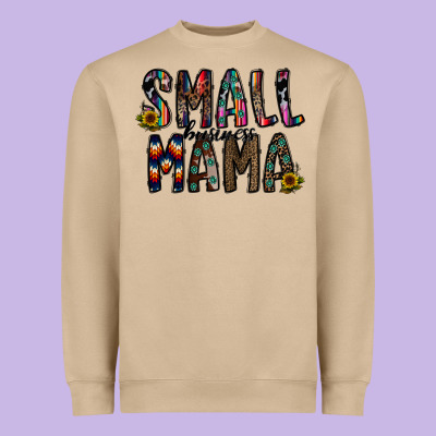 Small Busines Mama Heavyweight Sweatshirt Designed By Cowhidedigitalart