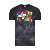 Cloud Black western leopard  dominican republic  hearts Vintage Tee - AdoDesignShop