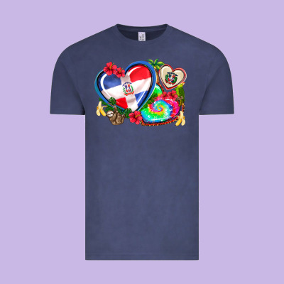 Western Leopard  Dominican Republic  Hearts Vintage Tee Designed By Adodesignshop
