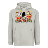 Moon Dust meowy christmas cats coffee cups Heavyweight Hoodie - MaliasSmallBusiness