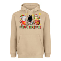 Mushroom meowy christmas cats coffee cups Heavyweight Hoodie - MaliasSmallBusiness