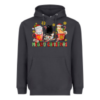 Smoke meowy christmas cats coffee cups Heavyweight Hoodie - MaliasSmallBusiness