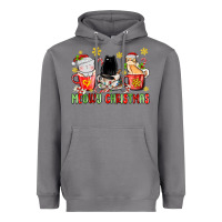 Storm meowy christmas cats coffee cups Heavyweight Hoodie - MaliasSmallBusiness