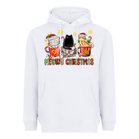 White meowy christmas cats coffee cups Heavyweight Hoodie - MaliasSmallBusiness