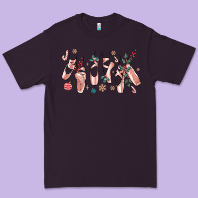 Premium Tee christmas ballerina shoes