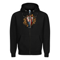 Black American Bull Skull Zipper Hoodie - Jasminsmagicworld