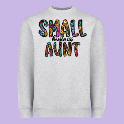 Small Business Aunt Heavyweight Sweatshirt Designed By Cowhidedigitalart