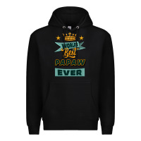 Black world's best papaw ever Premium Hoodie - Jasminsmagicworld