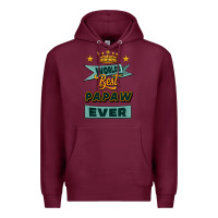 Burgundy world's best papaw ever Premium Hoodie - Jasminsmagicworld