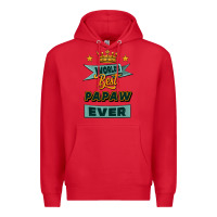 Red world's best papaw ever Premium Hoodie - Jasminsmagicworld