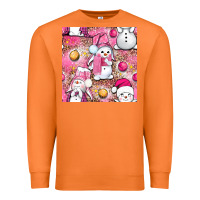 Carrot Pink Christmas cute snowman Premium Sweatshirt - NancyCooperArtShop
