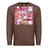 Chestnut Pink Christmas cute snowman Premium Sweatshirt - NancyCooperArtShop