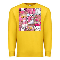 Lemon Pink Christmas cute snowman Premium Sweatshirt - NancyCooperArtShop