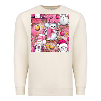 Sandshell Pink Christmas cute snowman Premium Sweatshirt - NancyCooperArtShop