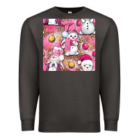 Smoke Pink Christmas cute snowman Premium Sweatshirt - NancyCooperArtShop