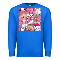 True Royal Pink Christmas cute snowman Premium Sweatshirt - NancyCooperArtShop