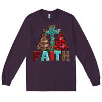 Plum cross and christmas trees Long Sleeve Tee - AdoDesignShop