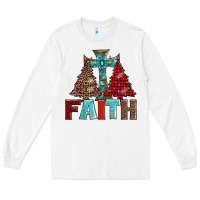 White cross and christmas trees Long Sleeve Tee - AdoDesignShop