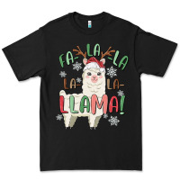 Black fa la la llama Premium Tee - MaliasSmallBusiness