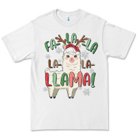 White fa la la llama Premium Tee - MaliasSmallBusiness