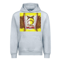 Heather Grey raising ballers with baseball and softball leopard tumbler tbs Urban Hoodie - TumblerDesignByShophia