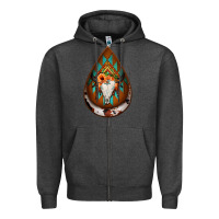 Charcoal Heather aztec bullskull teardrop earrings Zipper Hoodie - Jasminsmagicworld