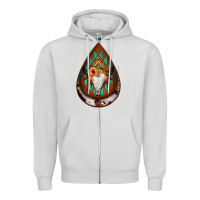 Dove Grey aztec bullskull teardrop earrings Zipper Hoodie - Jasminsmagicworld
