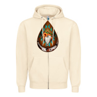 Aztec Bullskull Teardrop Earrings Zipper Hoodie | Teevron