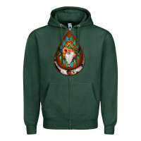 Sports Green aztec bullskull teardrop earrings Zipper Hoodie - Jasminsmagicworld