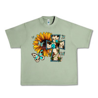 Oil Green cross with sunflower Urban Heavy Tee - JahusDesignShop