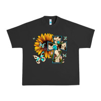 Pigment Black cross with sunflower Urban Heavy Tee - JahusDesignShop