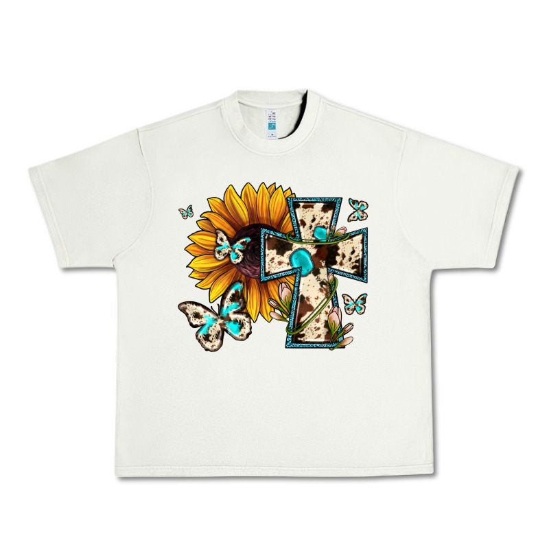 Cross With Sunflower Urban Heavy Tee by JahusDesignShop | Teevron