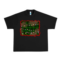 Black christmas green plaid background Urban Heavy Tee - BarkalooDesign