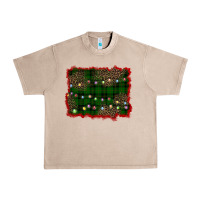 French Oak christmas green plaid background Urban Heavy Tee - BarkalooDesign
