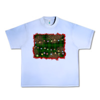 Grape Ice christmas green plaid background Urban Heavy Tee - BarkalooDesign