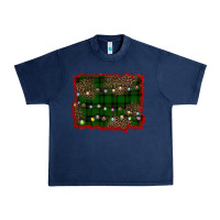 Navy christmas green plaid background Urban Heavy Tee - BarkalooDesign