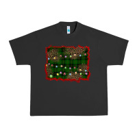 Pigment Black christmas green plaid background Urban Heavy Tee - BarkalooDesign
