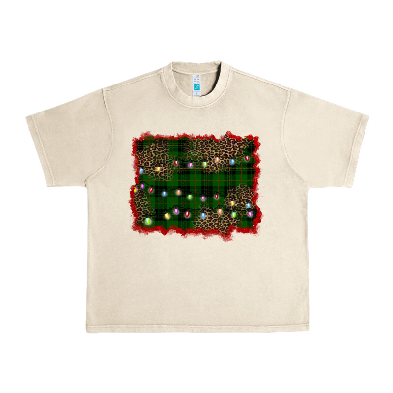 Christmas Green Plaid Background Urban Heavy Tee by BarkalooDesign | Teevron