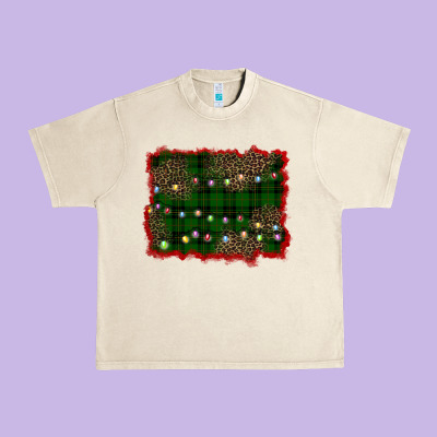 Christmas Green Plaid Background Urban Heavy Tee Designed By Barkaloodesign