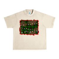 Sandshell christmas green plaid background Urban Heavy Tee - BarkalooDesign