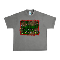 Tornado christmas green plaid background Urban Heavy Tee - BarkalooDesign
