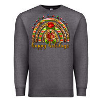 Charcoal Heather Happy holidays elf gnome Premium Sweatshirt - NancyCooperArtShop