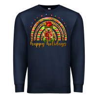 Navy Happy holidays elf gnome Premium Sweatshirt - NancyCooperArtShop